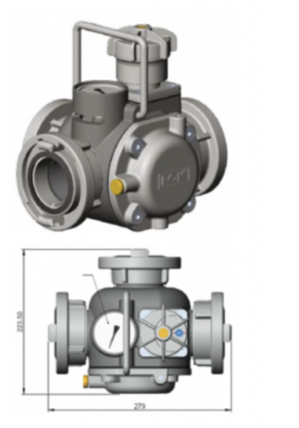 Druckbegrenzungsventil Storz B DIN 14380 bis 16 bar Feuerwehr THW Manometer